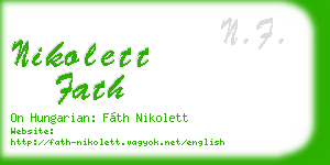 nikolett fath business card